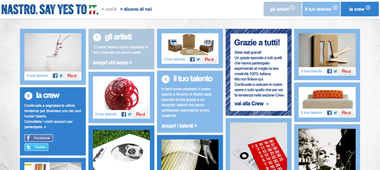 piattaforma online nastro azzurro say yes to it